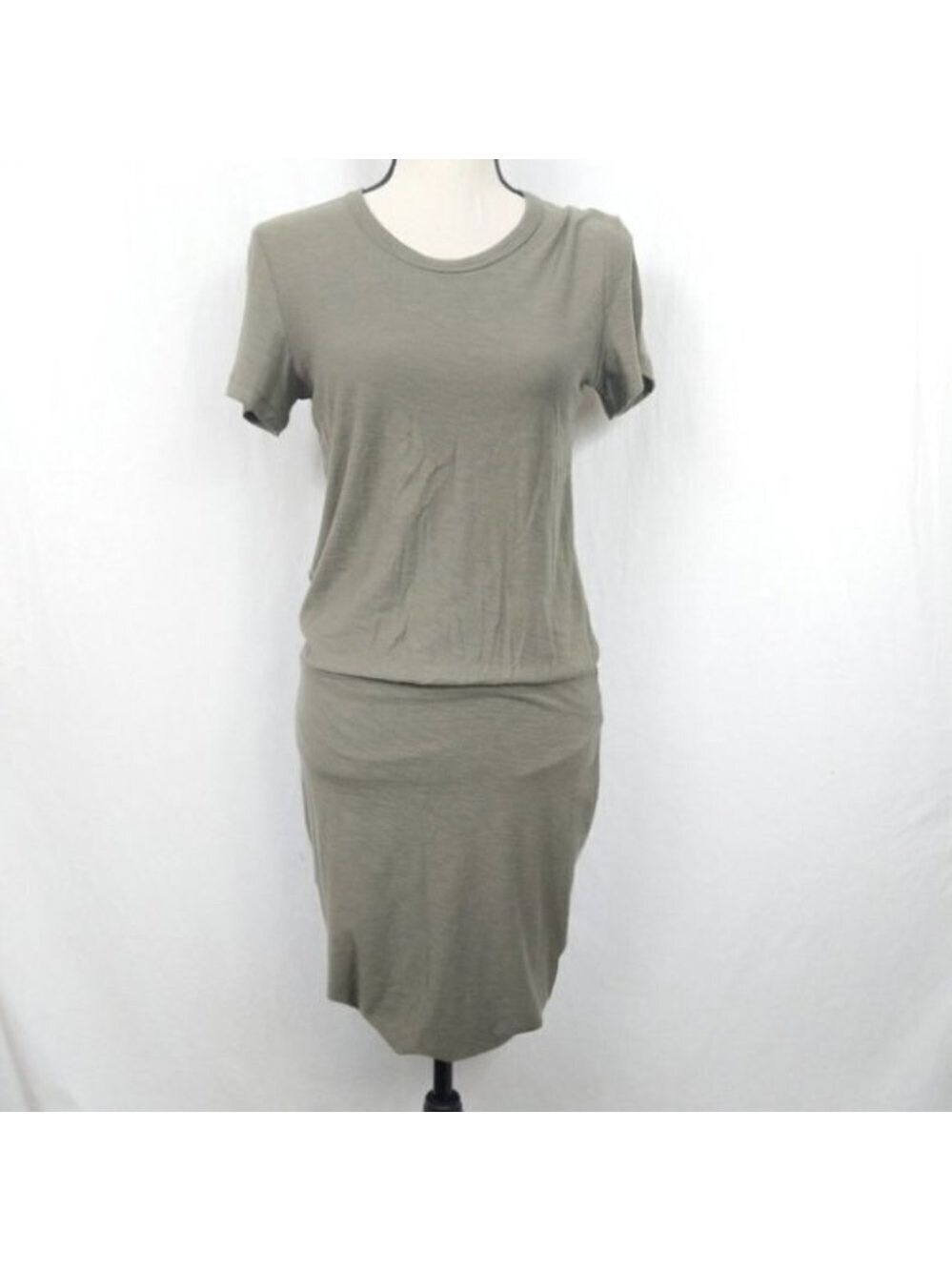 NWT Standard James Perse Green Blouson Short Sleeve Dress M